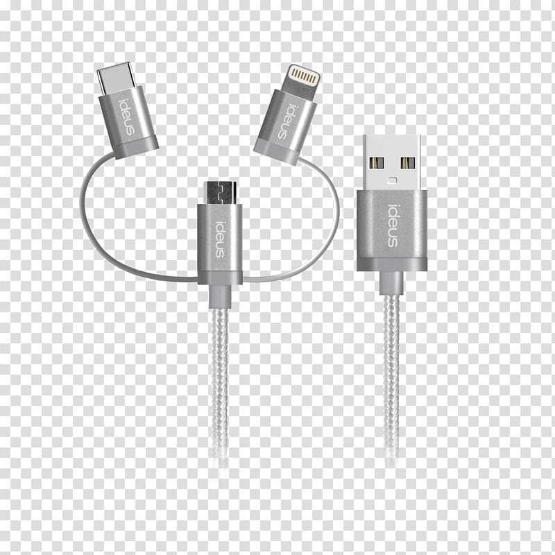Electrical cable iPhone 7 Plus Lightning Battery charger USB, micro usb cable transparent background PNG clipart