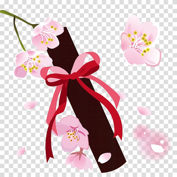 Cherry blossoms and diploma., others transparent background PNG clipart