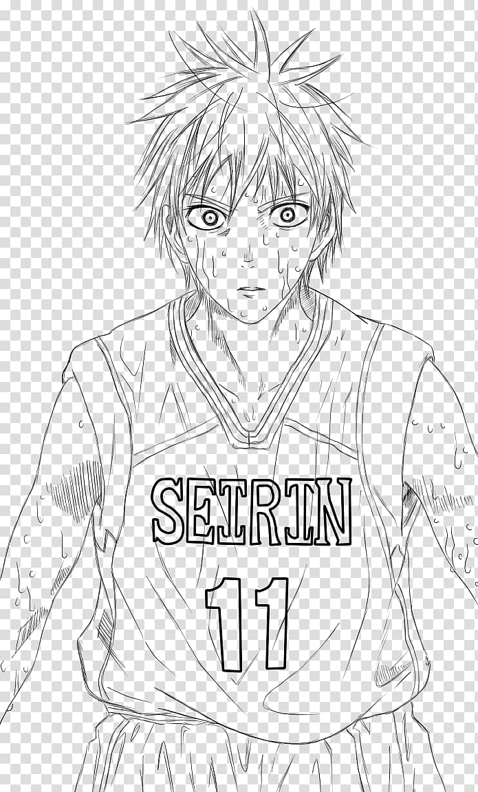 Forehead Mangaka Hair coloring White Sketch, kuroko drawing transparent background PNG clipart