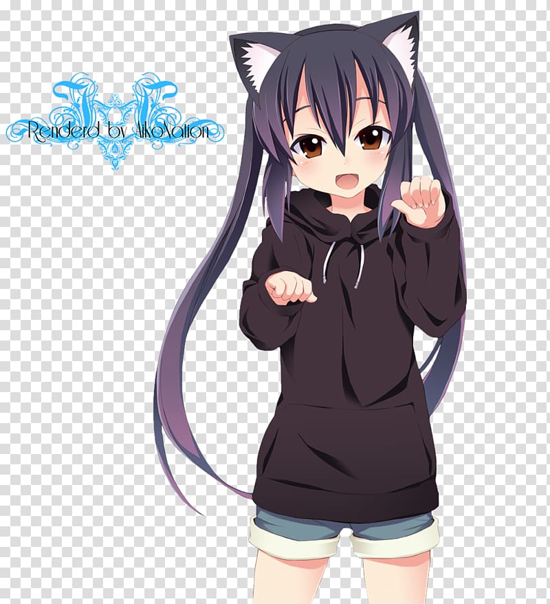 Anime Kavaii Catgirl Female Mayoi Neko Overrun!, cat ears transparent background PNG clipart