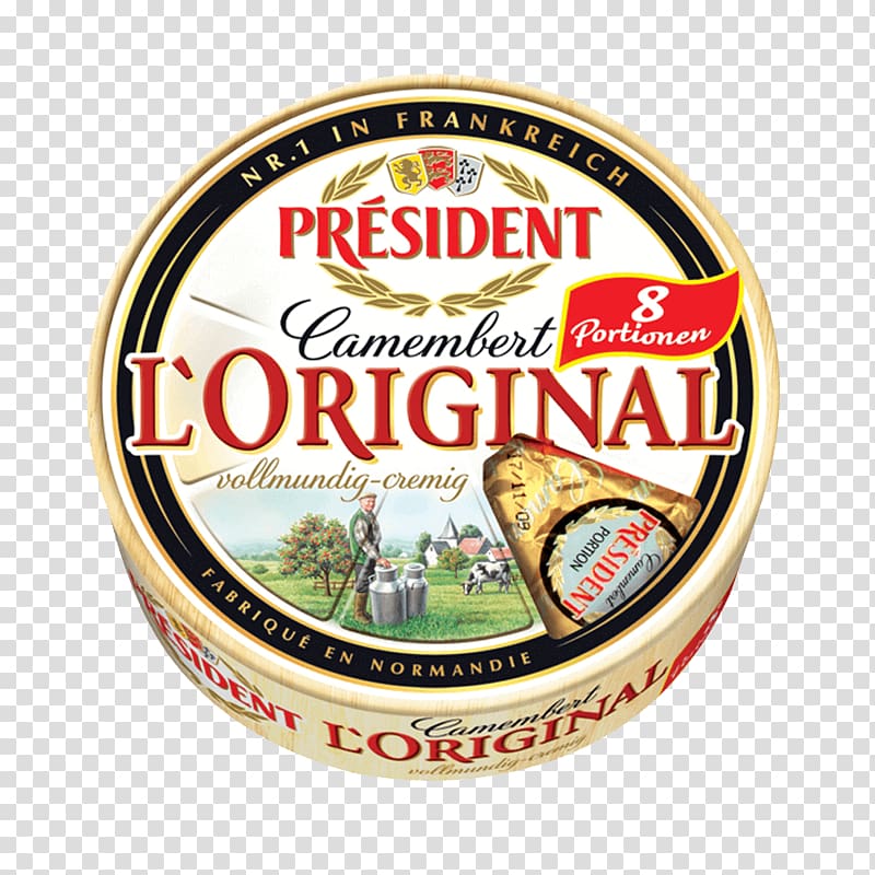 Milk Président Camembert Brie Cheese, milk transparent background PNG clipart