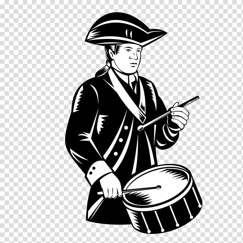 United States Drummer Illustration, Knight drums black man material transparent background PNG clipart