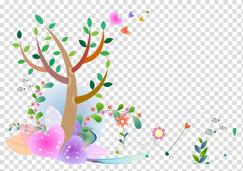 Spring Cartoon Painting, Simply gorgeous pen background transparent background PNG clipart