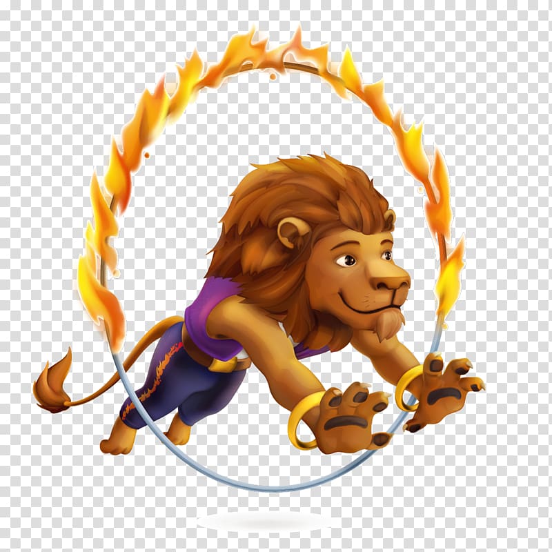 Circus , Lion drill fire ring transparent background PNG clipart