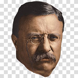 man wearing eyeglasse s, Theodore Roosevelt transparent background PNG clipart