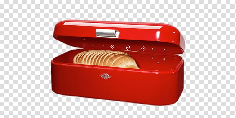rectangular red steel case illustration, Vintage Bread Box transparent background PNG clipart