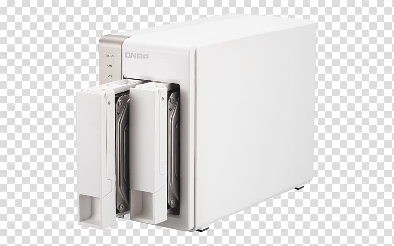 Network Storage Systems QNAP TS-231P2 NAS Tower Ethernet LAN White QNAP Systems, Inc. Data storage, nas transparent background PNG clipart