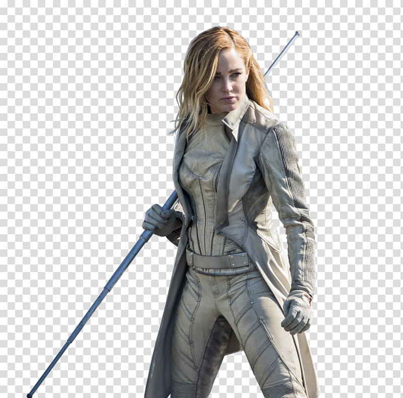 Sara Lance Black Canary Rip Hunter Green Arrow Commander Steel, leather jacket transparent background PNG clipart
