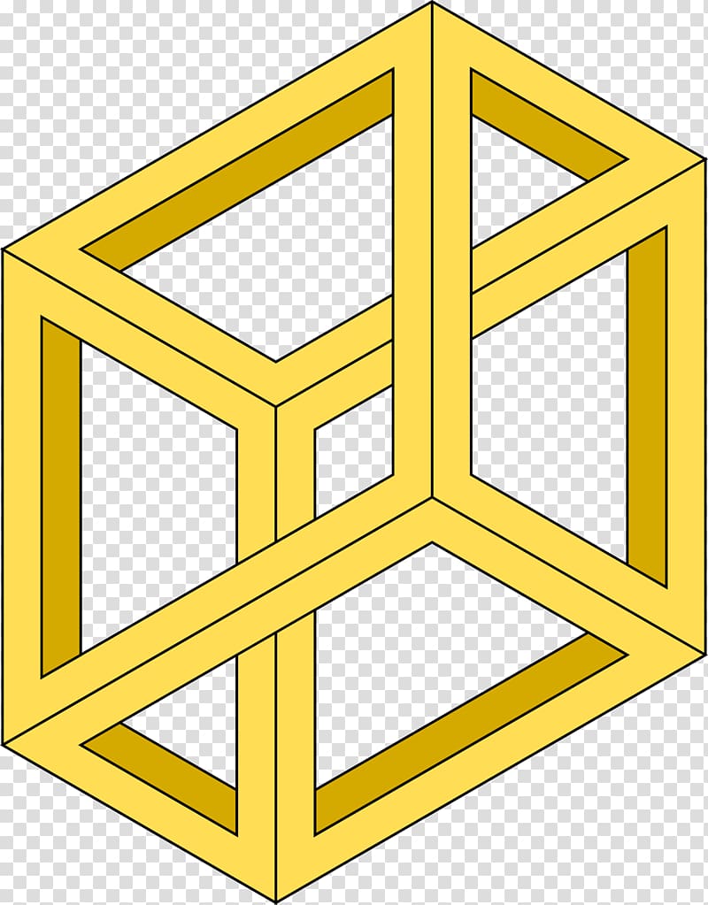 Penrose triangle Impossible object Optical illusion , illusion transparent background PNG clipart