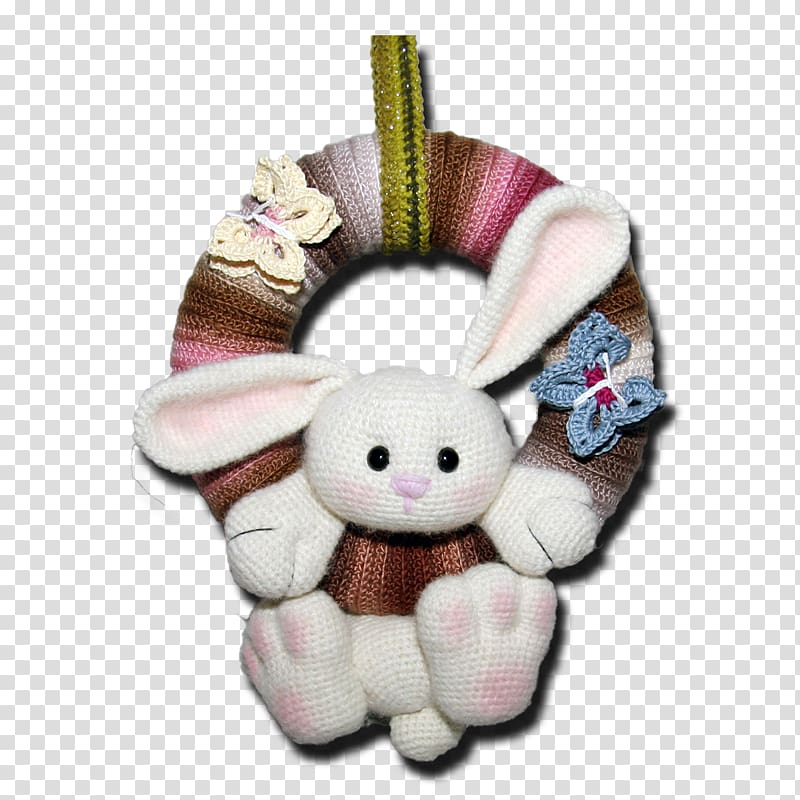 Crochet Animals Rabbit Amigurumi Pattern, rabbit transparent background PNG clipart