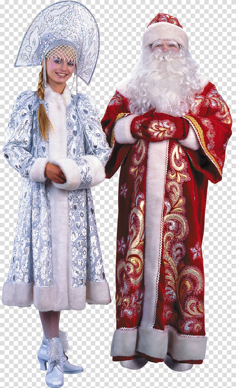 Ded Moroz Snegurochka Santa Claus Père Noël Ziuzia, santa claus transparent background PNG clipart