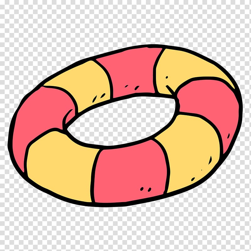 Swim ring Yellow Pink, Striped swim ring transparent background PNG clipart