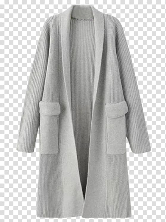 Cardigan Coat Clothing Dress Sleeve, light gray dress shoes for women transparent background PNG clipart