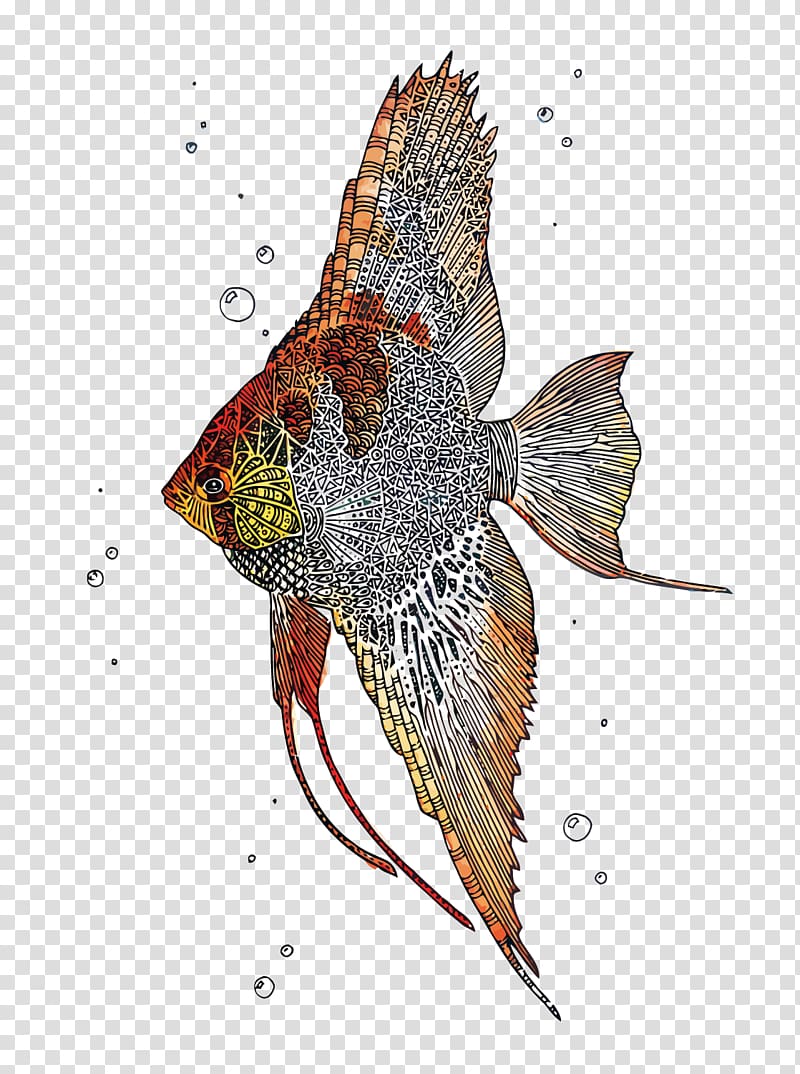 Angelfish Paper Tropical fish Watercolor painting, Tropical Fish transparent background PNG clipart