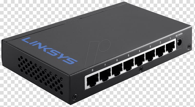Dell Linksys 10/100/1000-desktop-AC 100/230 V Gigabit Ethernet Network switch, others transparent background PNG clipart