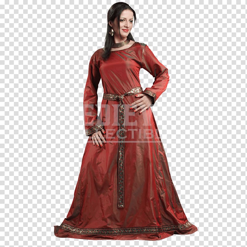 Gown Middle Ages Wedding dress Clothing, medieval women transparent background PNG clipart