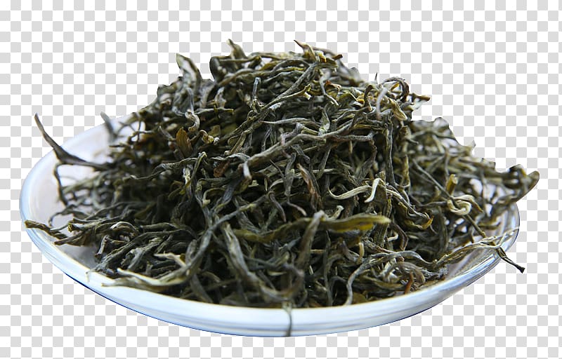 Xinyang Maojian tea Dianhong Nilgiri tea Golden Monkey tea, The bulk of the tea in the dish transparent background PNG clipart