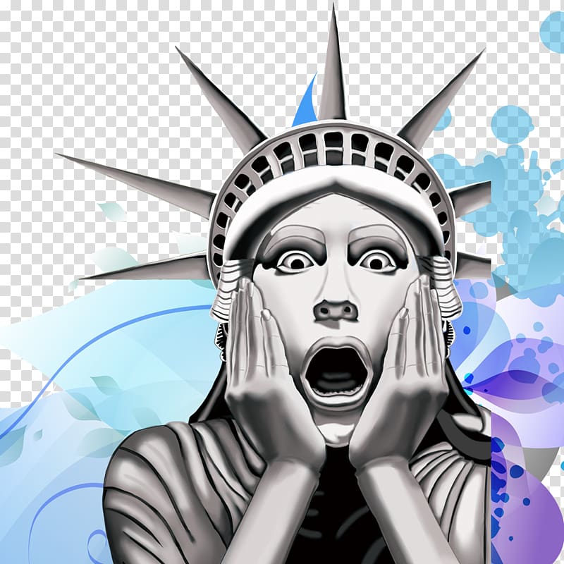 Statue of Liberty, Surprised Statue of Liberty transparent background PNG clipart