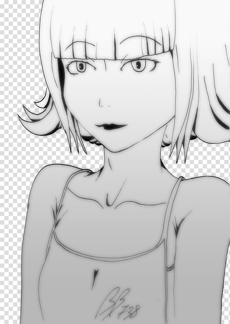 Eye Sketch Illustration Manga Line art, short hair girls transparent background PNG clipart