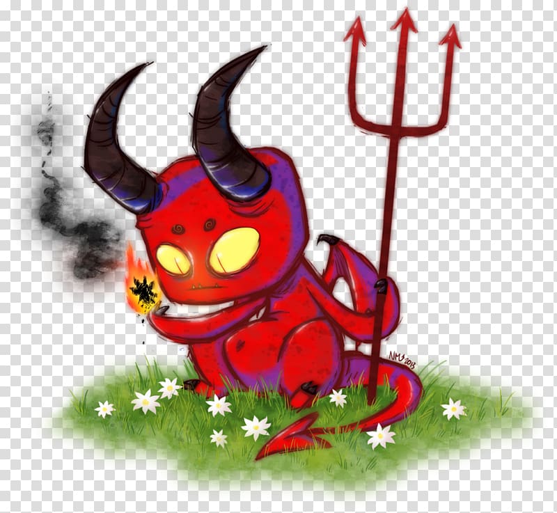 Cartoon Character Plant Fiction, little devil transparent background PNG clipart