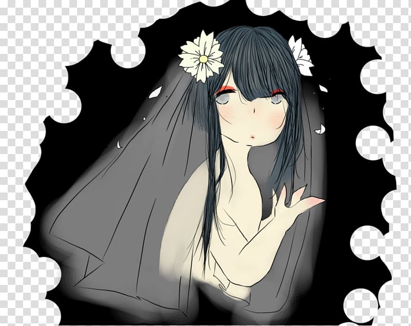 Black hair Art Hime cut Mangaka, Regret transparent background PNG clipart