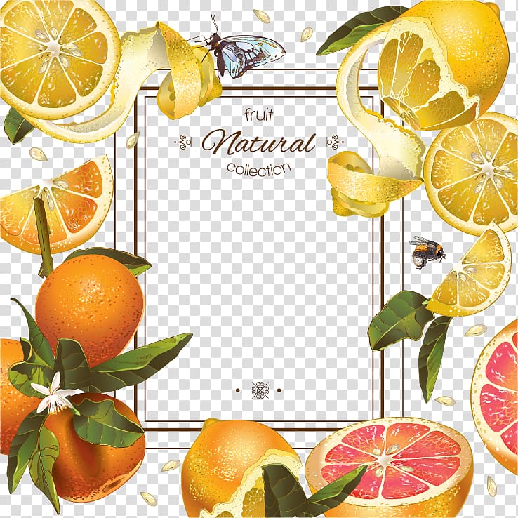Juice Lemon Grapefruit Mandarin orange, background retro orange lemon honey transparent background PNG clipart