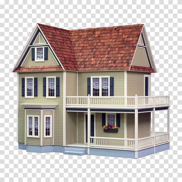 Real Good Toys Victoria\'s Farmhouse Dollhouse Kit, 1 inch Scale Dollhouse Miniatures Real Good Toys Beachside Bungalow Dollhouse, victorian farmhouse transparent background PNG clipart