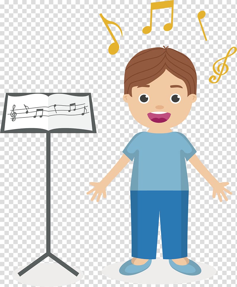 Music Singing Singer, Cartoon singing characters transparent background PNG clipart