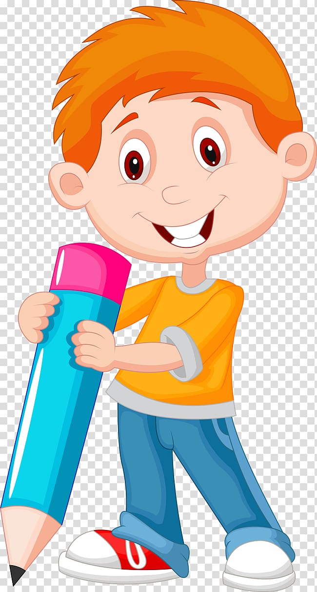 Pencil Cartoon , boy transparent background PNG clipart