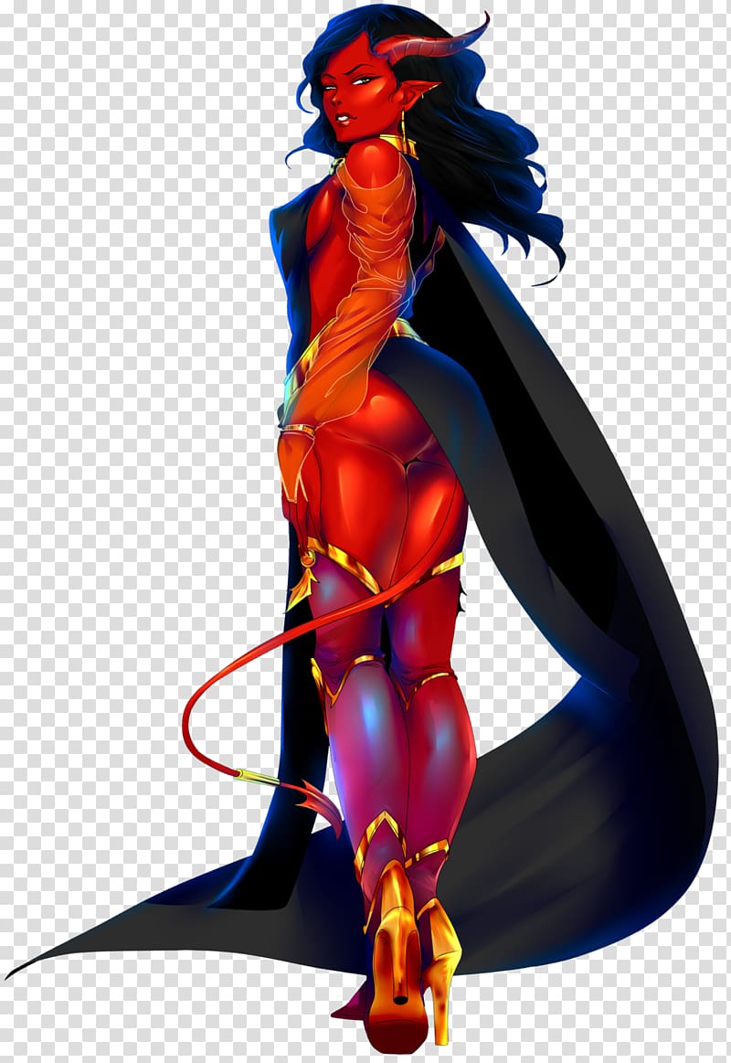 Work of art Demon, tiefling warlock transparent background PNG clipart