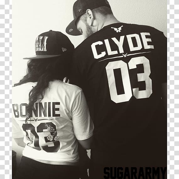 T-shirt Jersey Bonnie and Clyde couple, Bonnie And Clyde transparent background PNG clipart