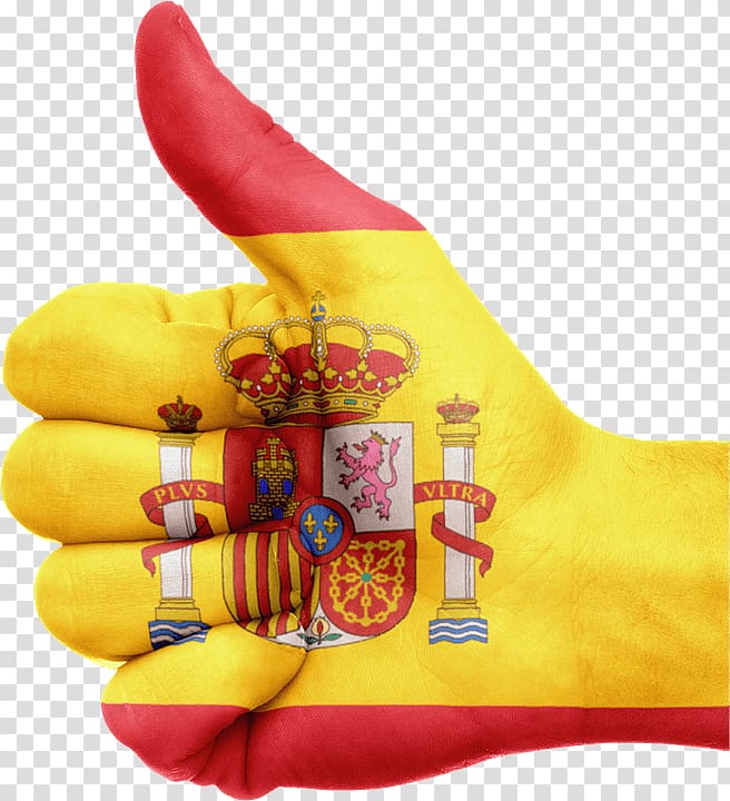 Hand Spain Flag transparent background PNG clipart