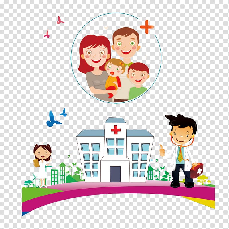 cartoon maternal and child health care hospital transparent background PNG clipart