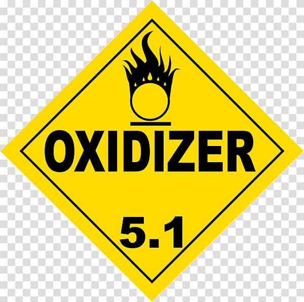 Dangerous goods Oxidizing agent Placard United States Department of Transportation Combustibility and flammability, HAZMAT transparent background PNG clipart