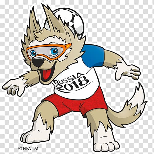 2018 World Cup Russia Zabivaka FIFA World Cup official mascots, Russia transparent background PNG clipart