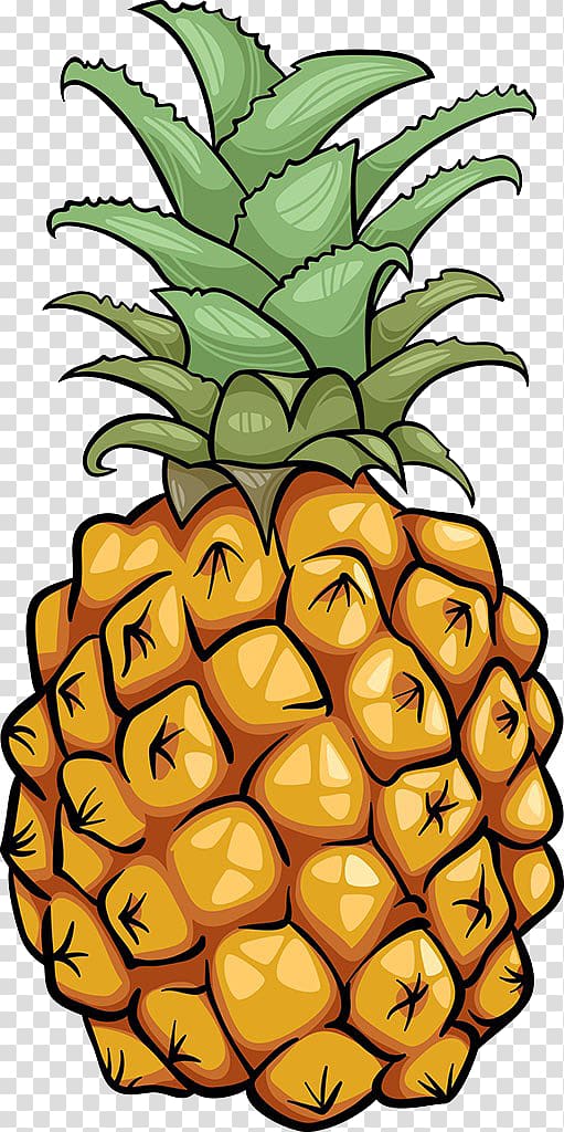 pineapple illustration, Pineapple Cartoon Illustration, Pineapple illustration material transparent background PNG clipart