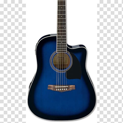 Sunburst Acoustic-electric guitar Ibanez PF15ECE Cutaway, guitar transparent background PNG clipart