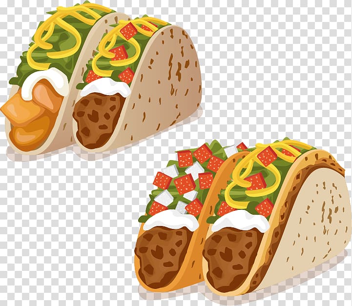 Taco Mexican cuisine Fast food Burrito, hot dog transparent background PNG clipart