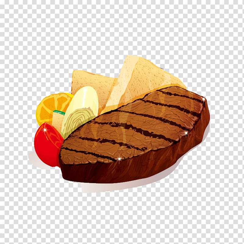 Beefsteak Barbecue European cuisine, Cartoon hot dog transparent background PNG clipart