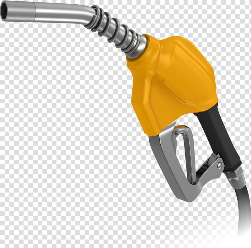 gray and yellow gasoline nozzle, Fuel dispenser Gasoline Filling station Fuel gas, fuel transparent background PNG clipart