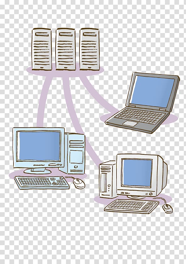 Computer network Computer Servers Illustration, Hand drawn computer transparent background PNG clipart