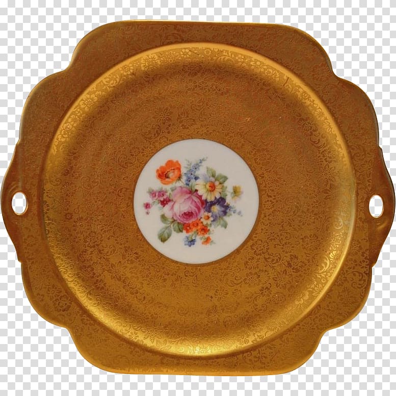 Tableware Ceramic Platter Plate Pottery, hand-painted cake transparent background PNG clipart