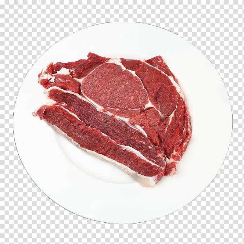 Shuizhu Cattle Rib eye steak Barbecue Meat, Barbecue bovine fleshy tablets transparent background PNG clipart