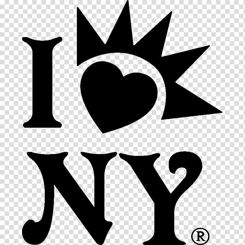 Line White , I Love New York transparent background PNG clipart