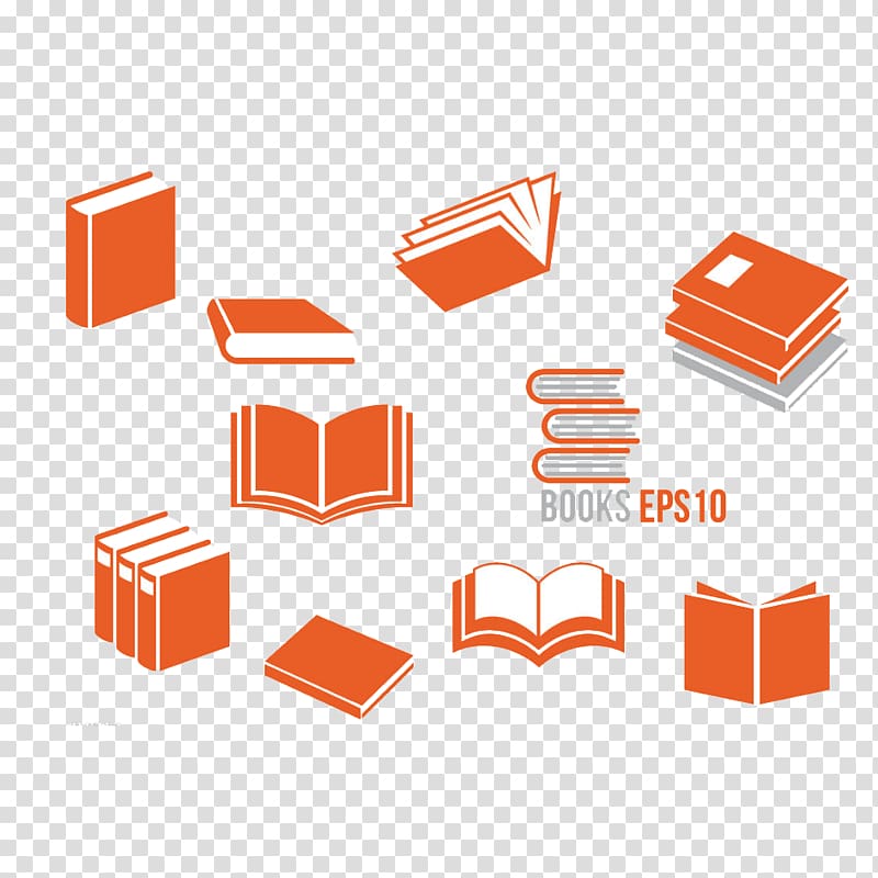 E-book Icon, Various books transparent background PNG clipart