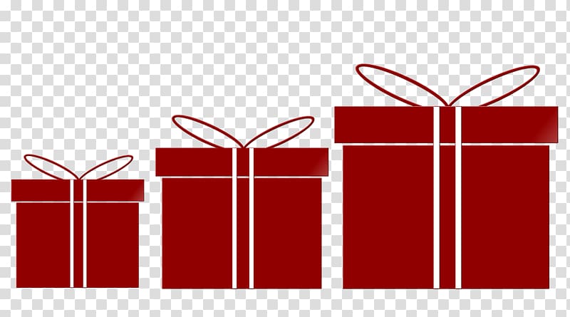 three red gift boxes illustration, Gift Wrapping Gift card Christmas Gift shop, gift transparent background PNG clipart