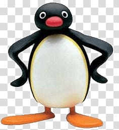 black and white penguin , Pingu Waiting transparent background PNG clipart