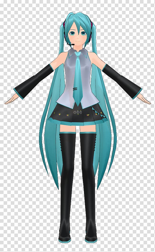 Hatsune Miku MikuMikuDance Vocaloid Chibi, hatsune miku transparent background PNG clipart