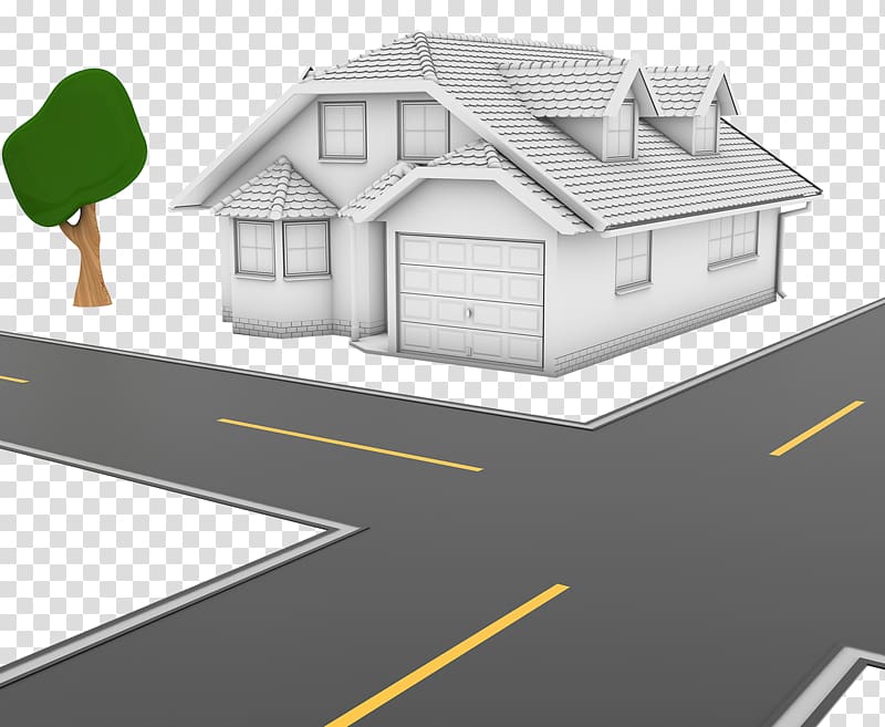 3D computer graphics Architecture Simulation, 3D simulation house transparent background PNG clipart