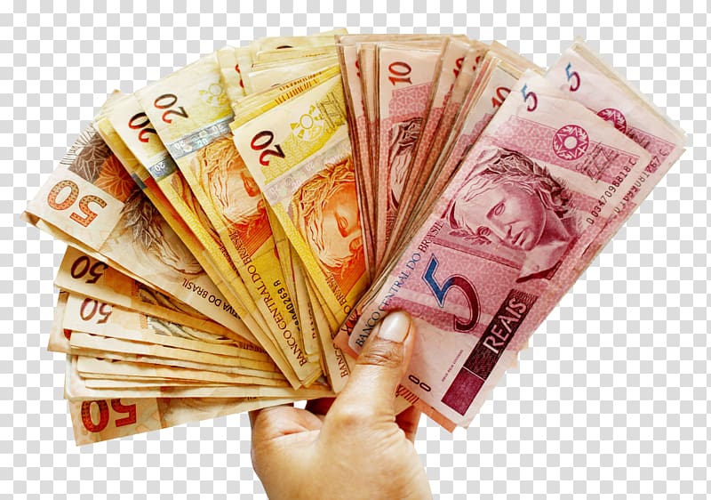 person holding assorted banknote lot, Brazilian real Money Banknote, Brazilian Real Currency transparent background PNG clipart